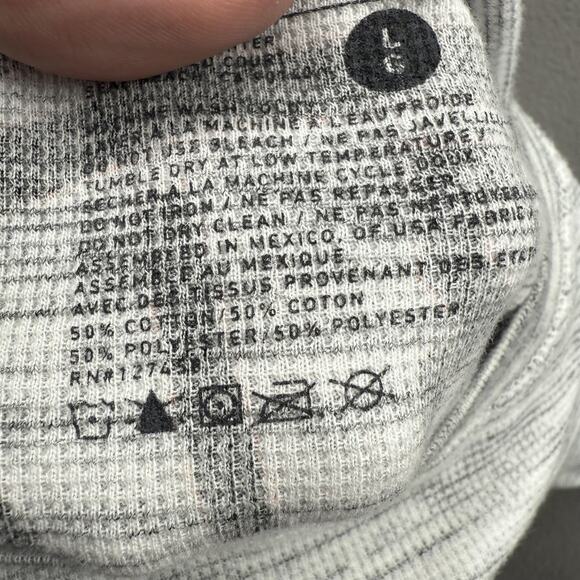 American Fighter Shirt Mens Large Heather Gray Long Sleeve Graphic Crewneck 1974 - Picture 9 of 9